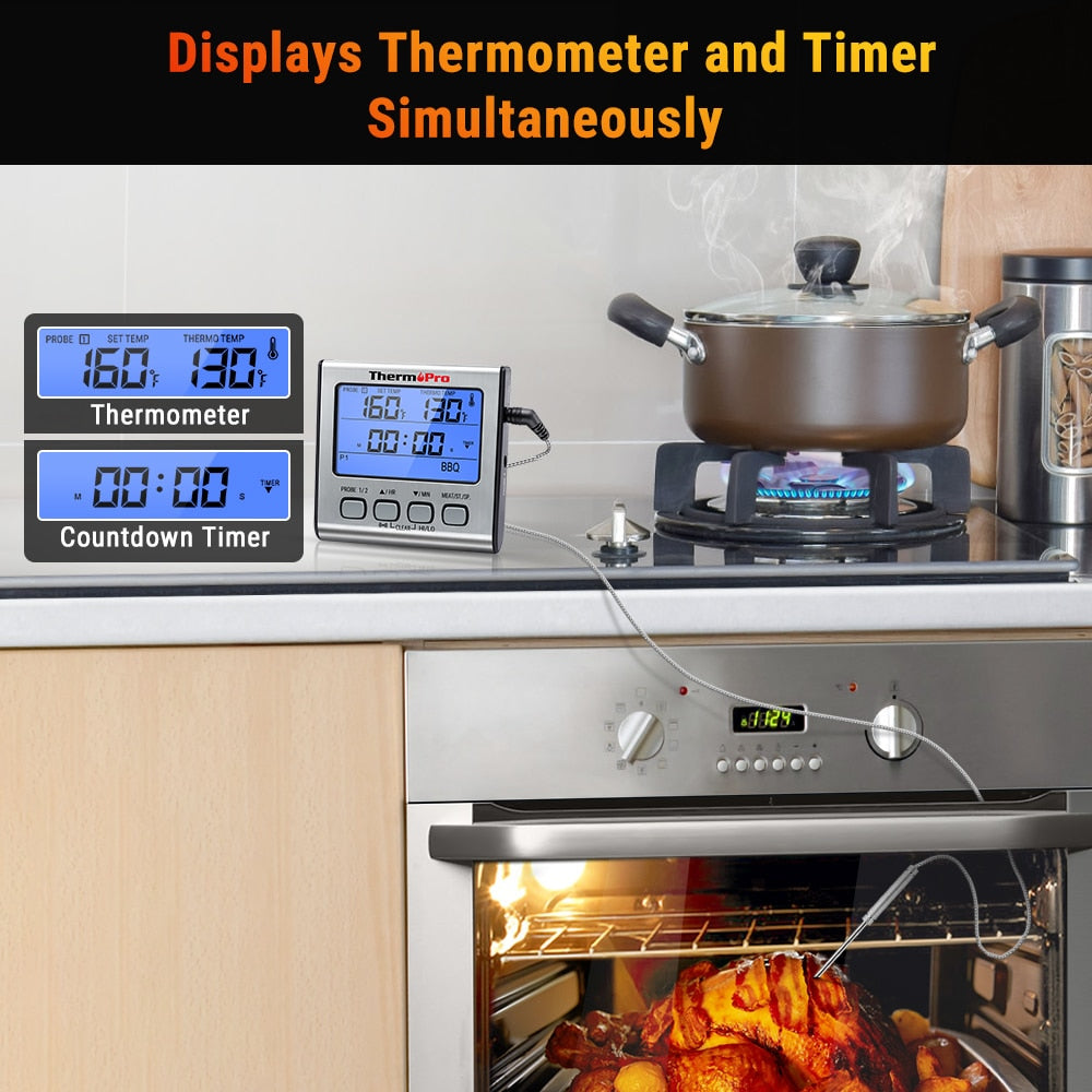 ThermoPro TP01H Digital BBQ Thermometer Backlight LCD Display Kitchen  Cooking Oven Meat Thermometer Instant Reading